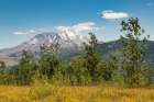 Washington State, Skamania County. Mount St. Helens or Louwala-Clough is an active stratovolcano. Art Print